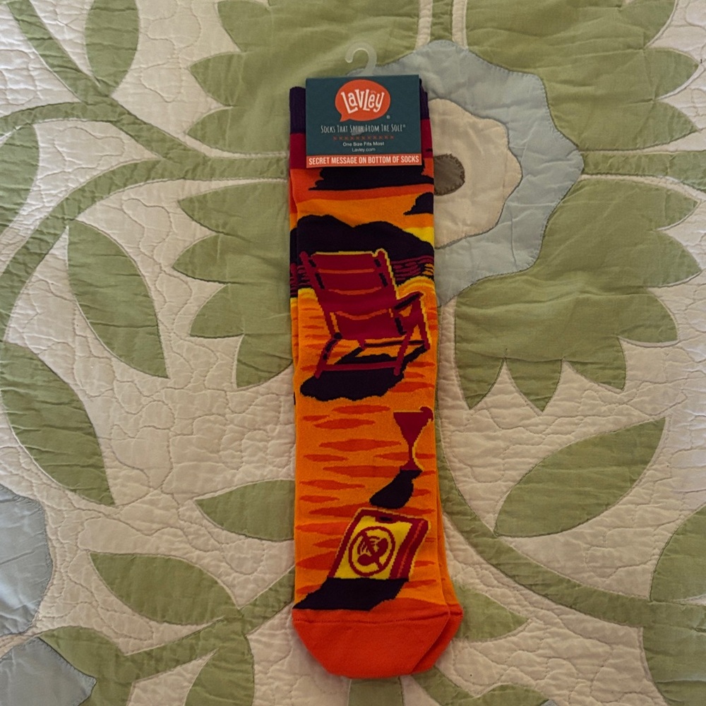 Lavley Mom Off Duty Socks One Size Fits Most NWT